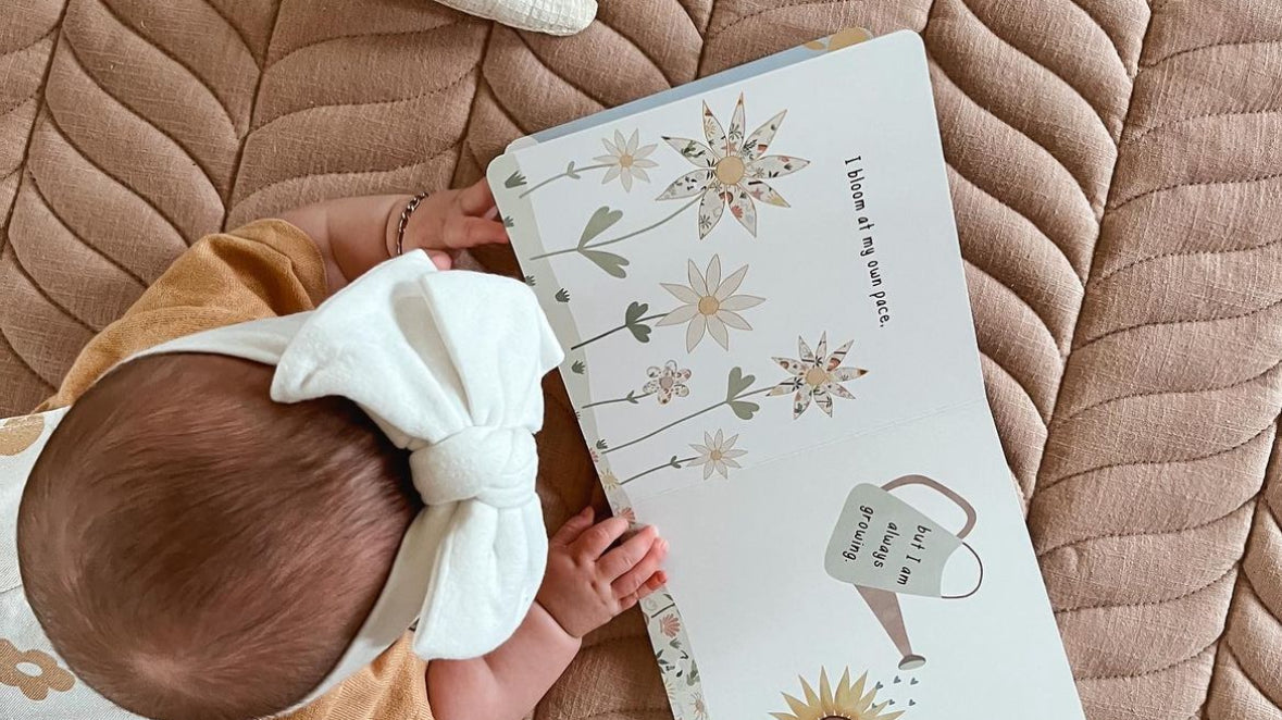 Baby tummy time on a play mat
